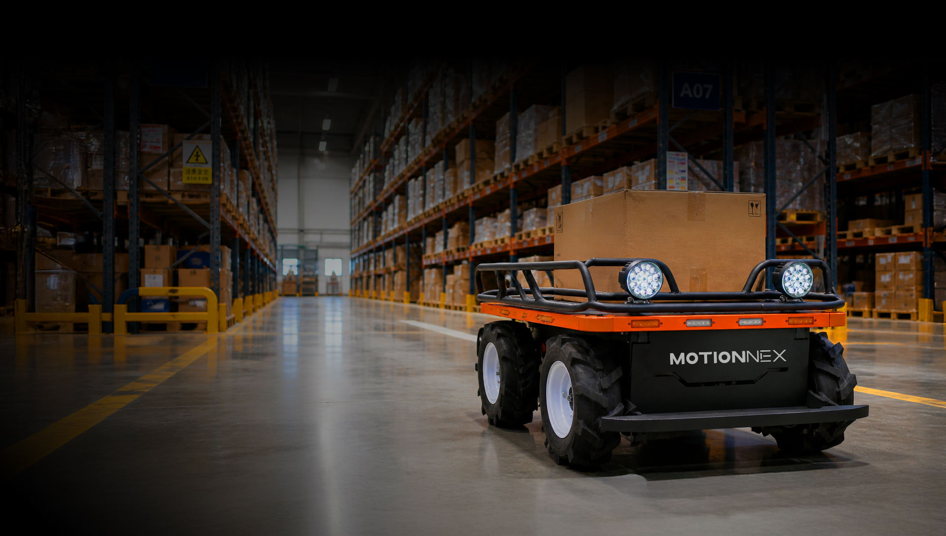 Motionnex autonomous robot in a hazardous environment